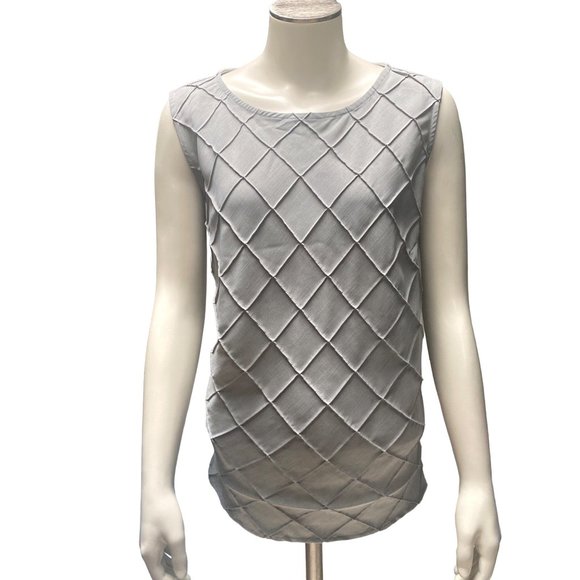 Maggie McNaughton Tops - Maggie McNaughton Dressy Sleeveless Gray Blouse Size 1X